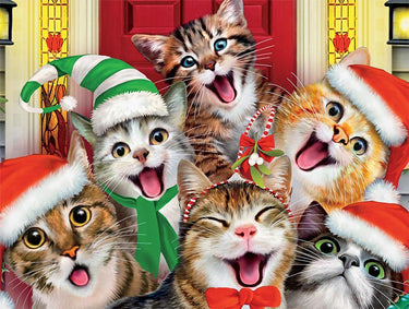 Christmas Cat Diamond Painting Kit - DIY